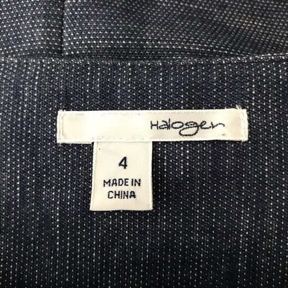Halogen navy blue linen blend pencil skirt-Sz 4 - Picture 5 of 7
